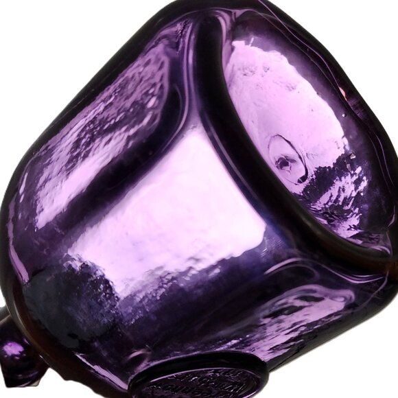Blenko Handblown Glass Jn o Greenhow Wmsburg 1770 Purple Bottle W/SEAL &… - Picture 7 of 12